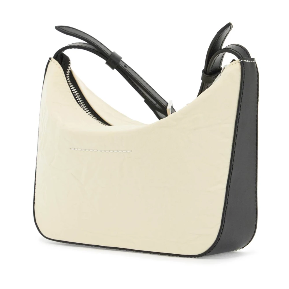 MM6 Maison Margiela Numerieke Nylon Schoudertas Beige Dames