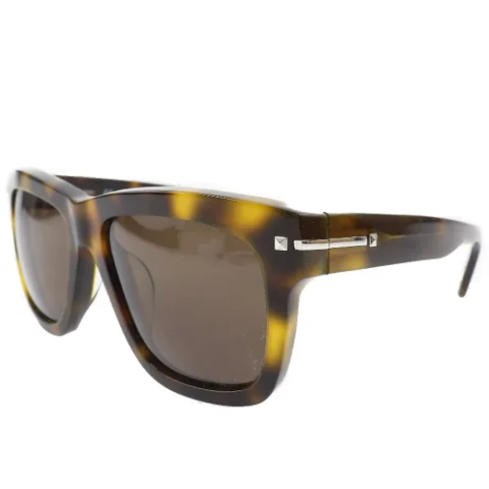 Valentino Vintage Pre-owned Plastic sunglasses Brown Dames