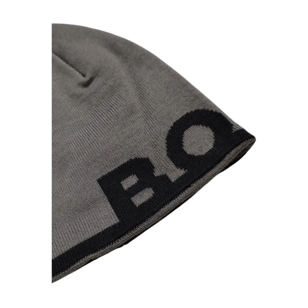 Hugo Boss Zwarte wollen blend hoed & pet Black Heren