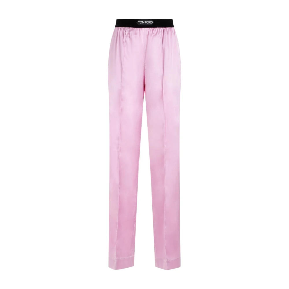 Tom Ford Zijden Satijnen Pyjamabroek Pink Dames