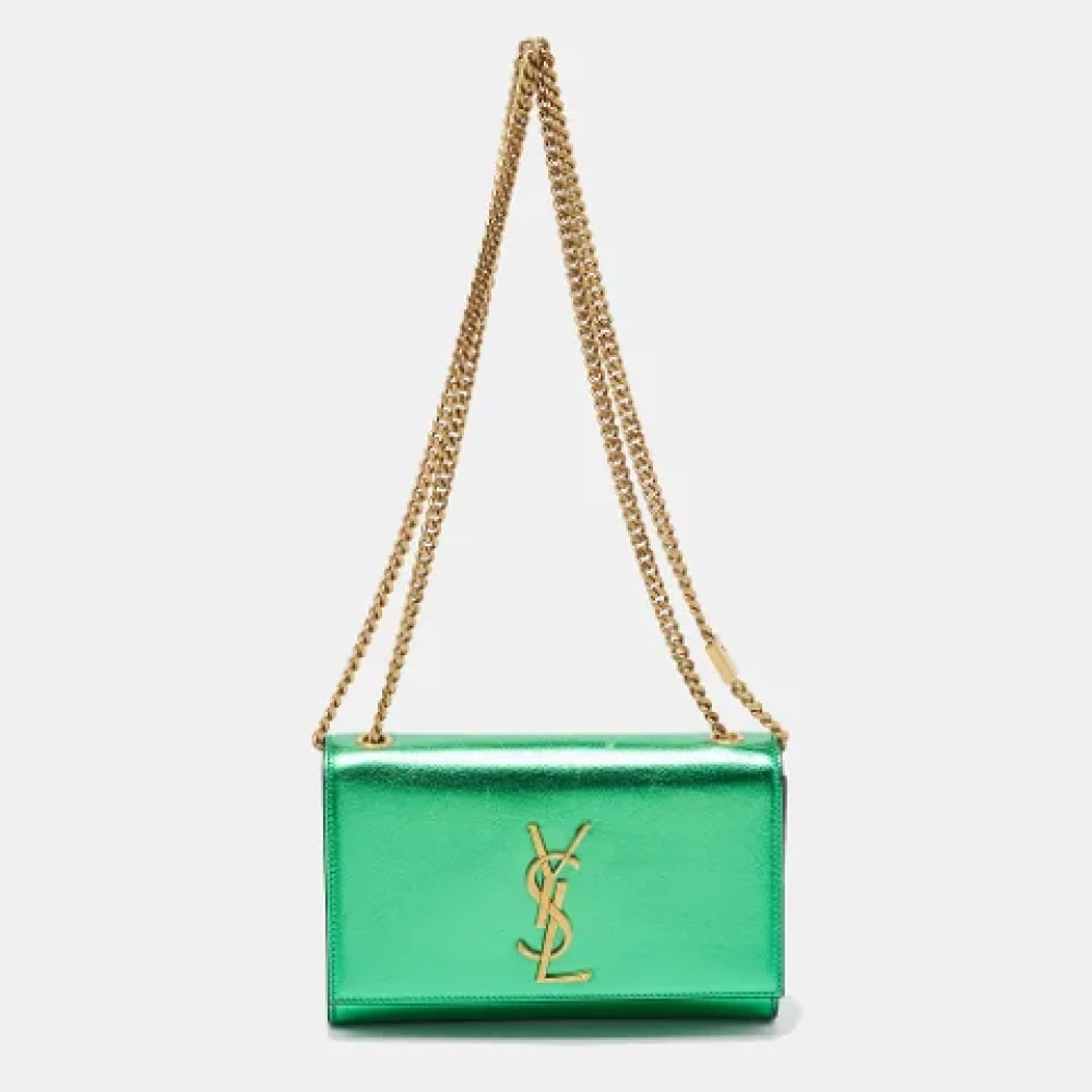 Yves Saint Laurent Vintage Pre-owned Leather wallets Green Dames