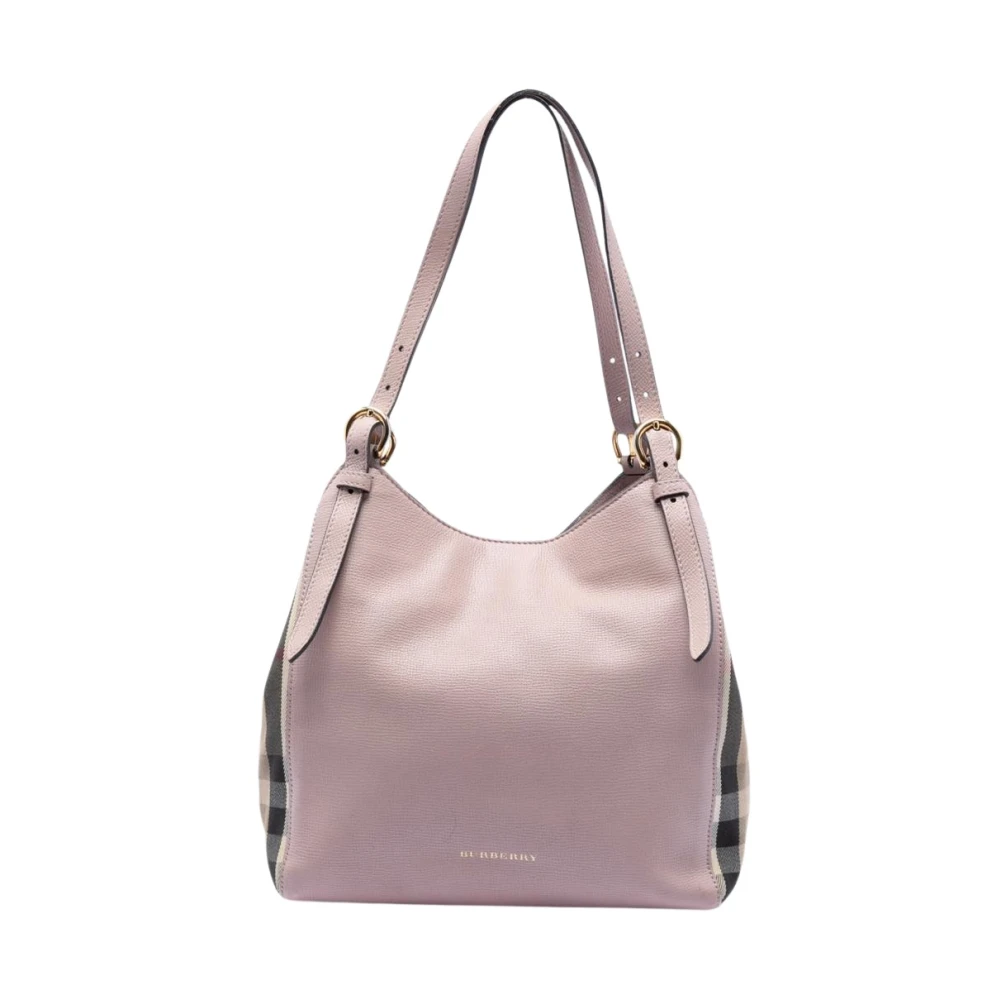 Burberry Vintage Women's Pink Pre-Owned Leather Hobo Bag