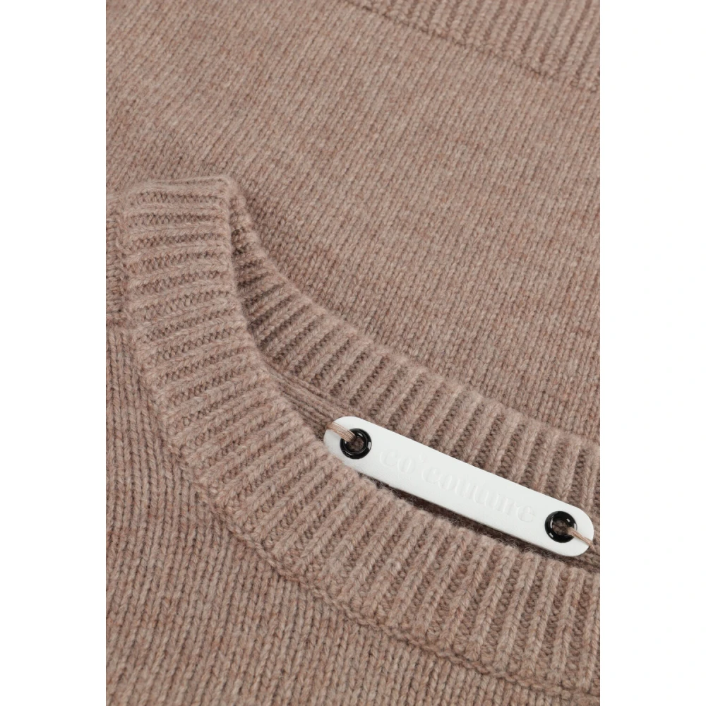 Co'Couture Beige Crop Gebreide Trui Beige Dames