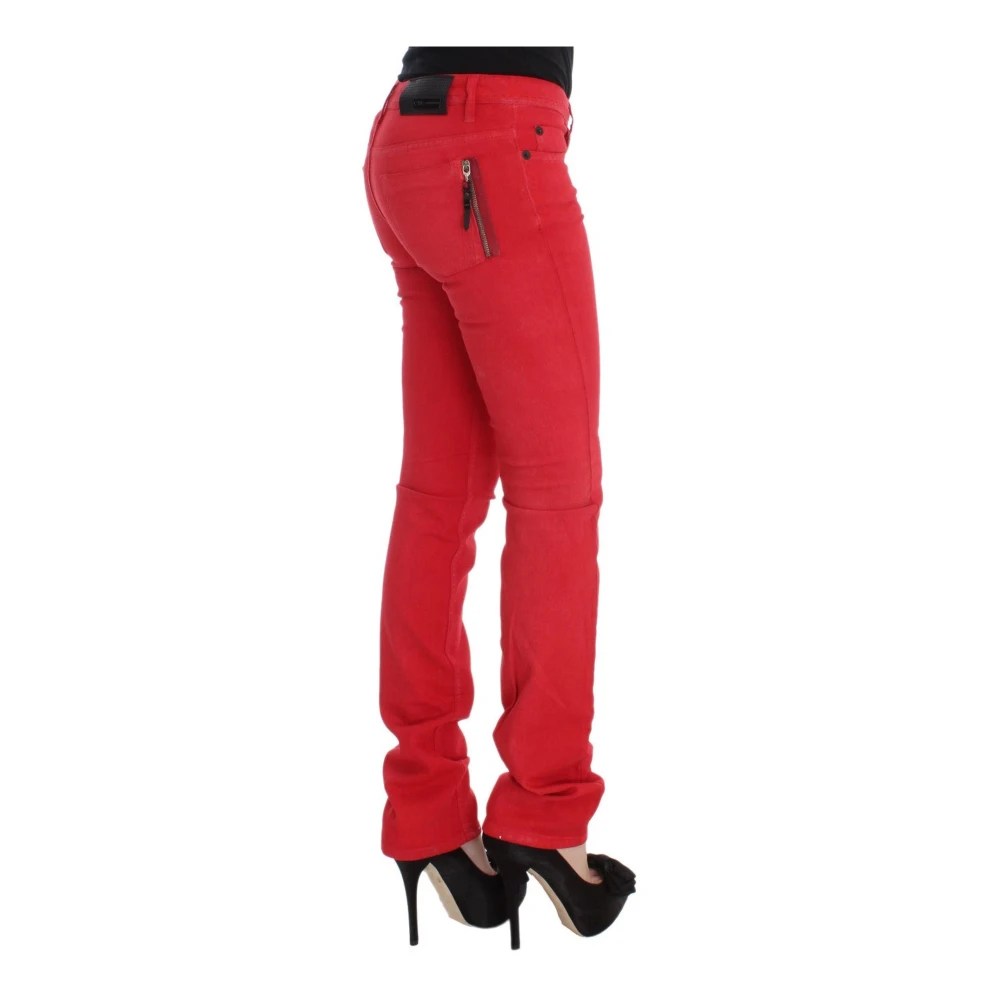 Costume National Super Slim Fit Rode Jeans Red Dames