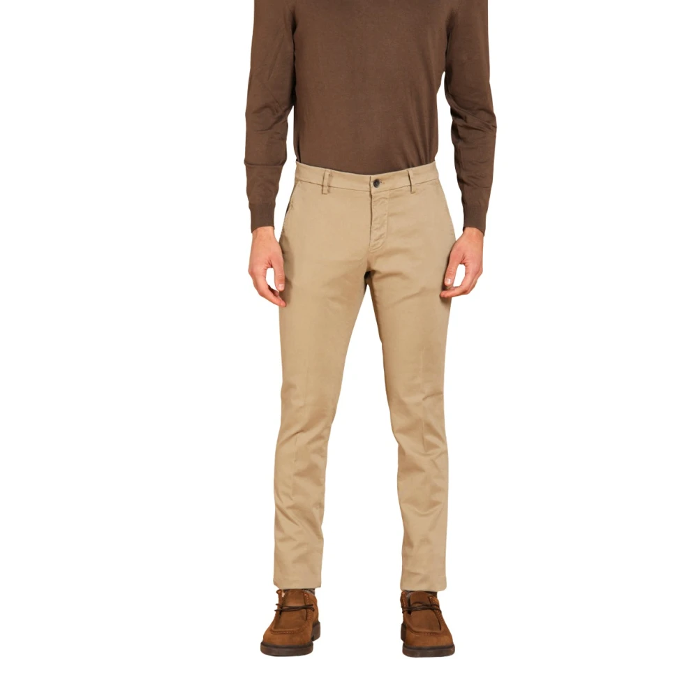 Mason's Extra Slim Fit Chino Broek in Milano Stijl Beige Heren