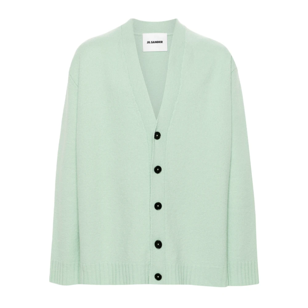 Jil Sander Lichtgroene Cardigan Sweater Green Heren