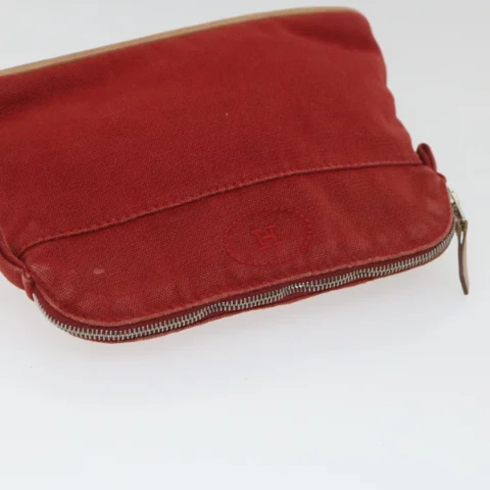 Hermès Vintage Pre-owned Canvas pouches Red Dames