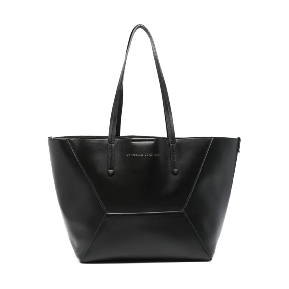 Brunello Cucinelli Women's Black Elegant Leather Shoulder Bag