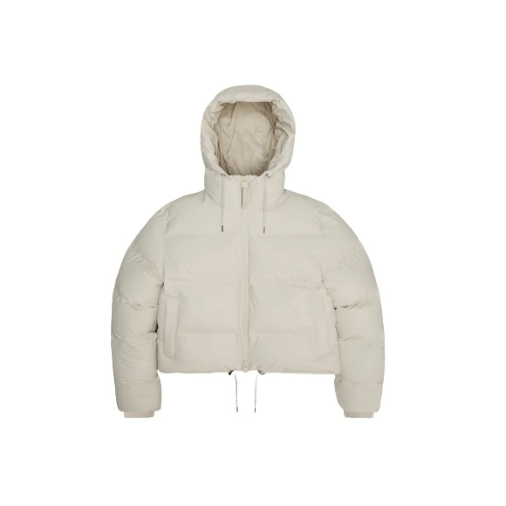 Rains Waterdichte Winter Puffer Jas Beige Dames