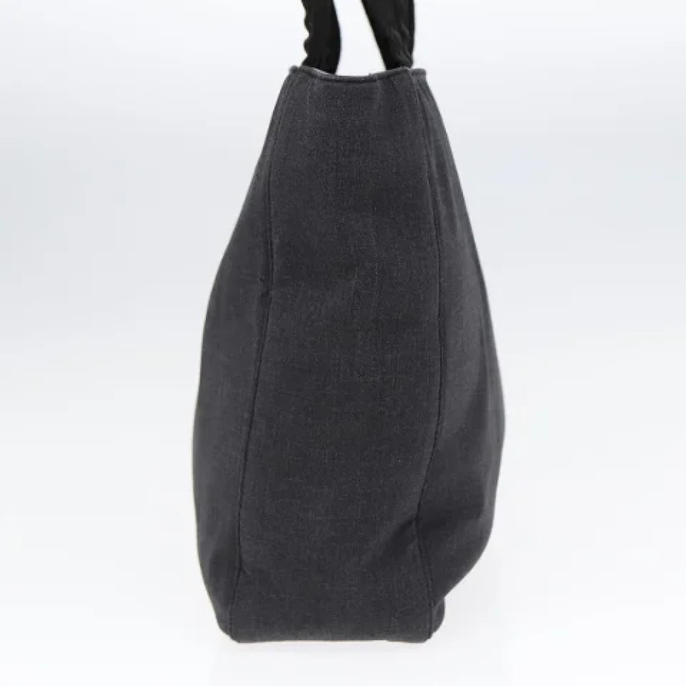 Prada Vintage Pre-owned Canvas handbags Gray Dames