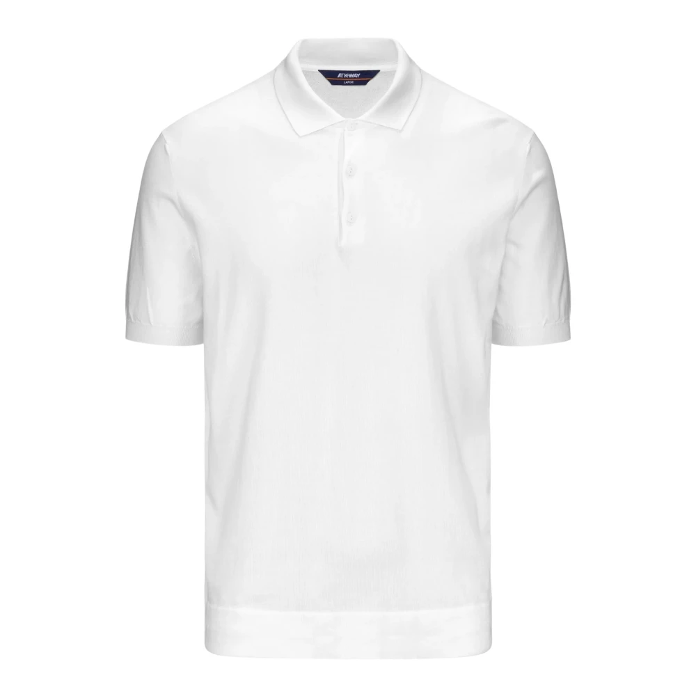 K-Way Men's White Pleyne Polo In Maglia - T-Shirts - S - Tops