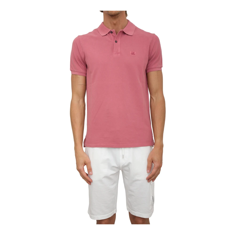 C.P. Company Klassiek Poloshirt in Diverse Kleuren Pink Heren