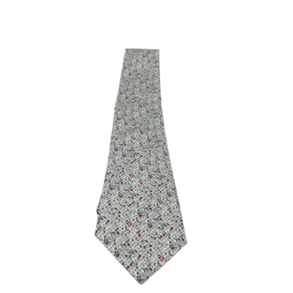 Chanel Vintage Pre-owned Silk home-office Gray Dames