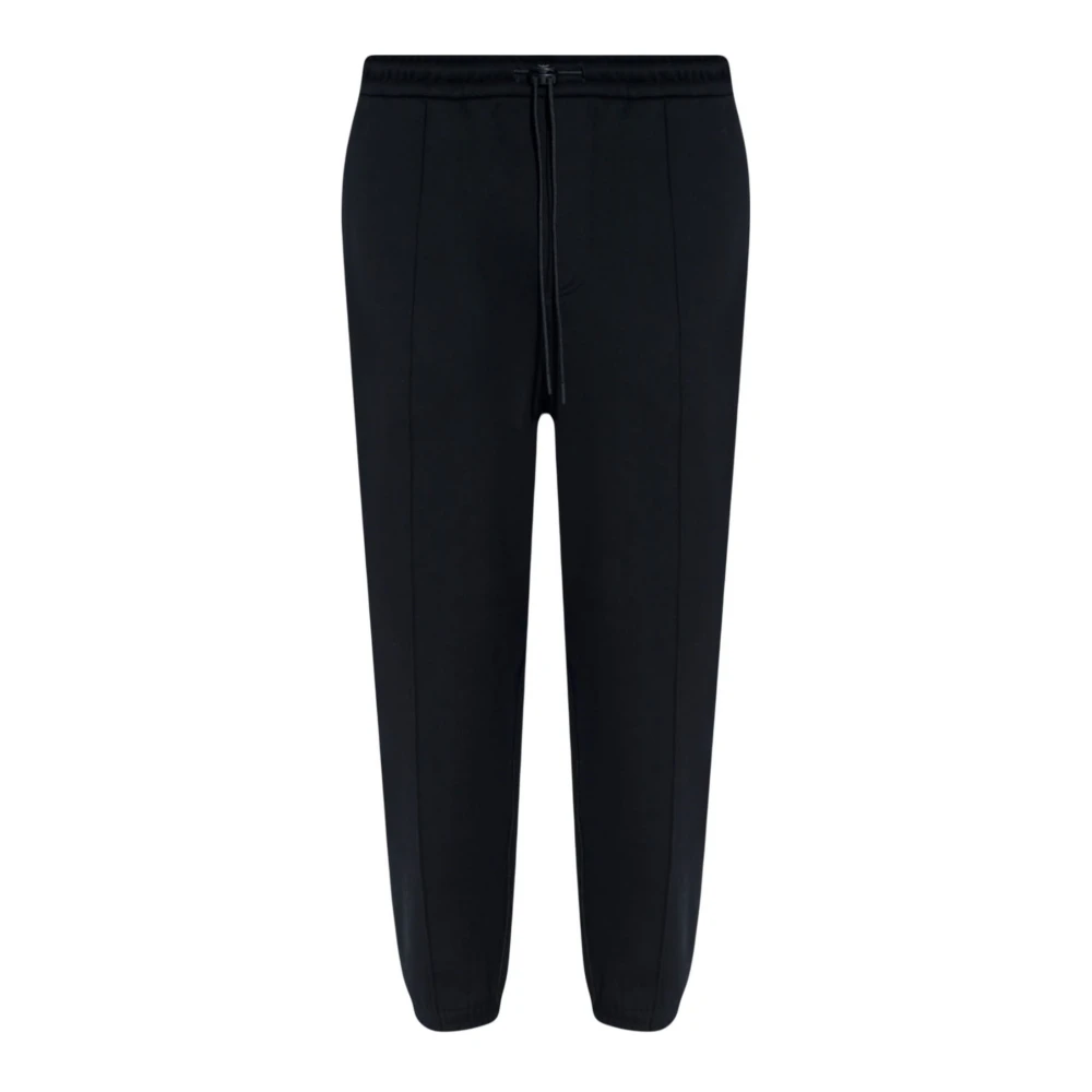 Emporio Armani Navy Katoenen Jogger Broek Blue Heren