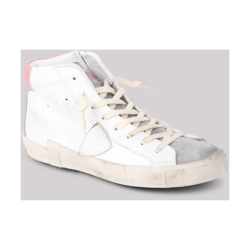 Philippe Model Kleur-blok hoge sneakers White Dames