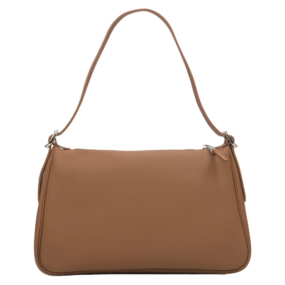 Estro Dames Bruine Schoudertas gemaakt van Echt Leer Er00114436 Brown Dames