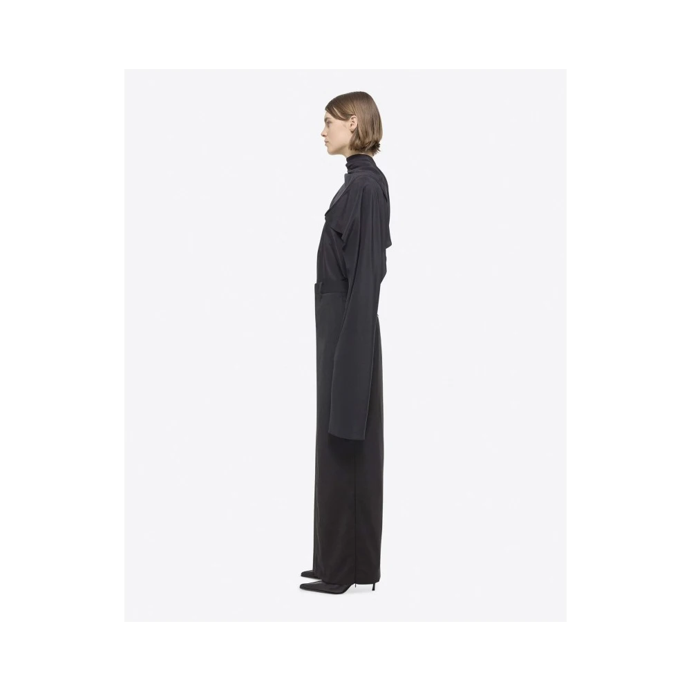 Helmut Lang Maxi Wol Rok met Ritszakken Black Dames
