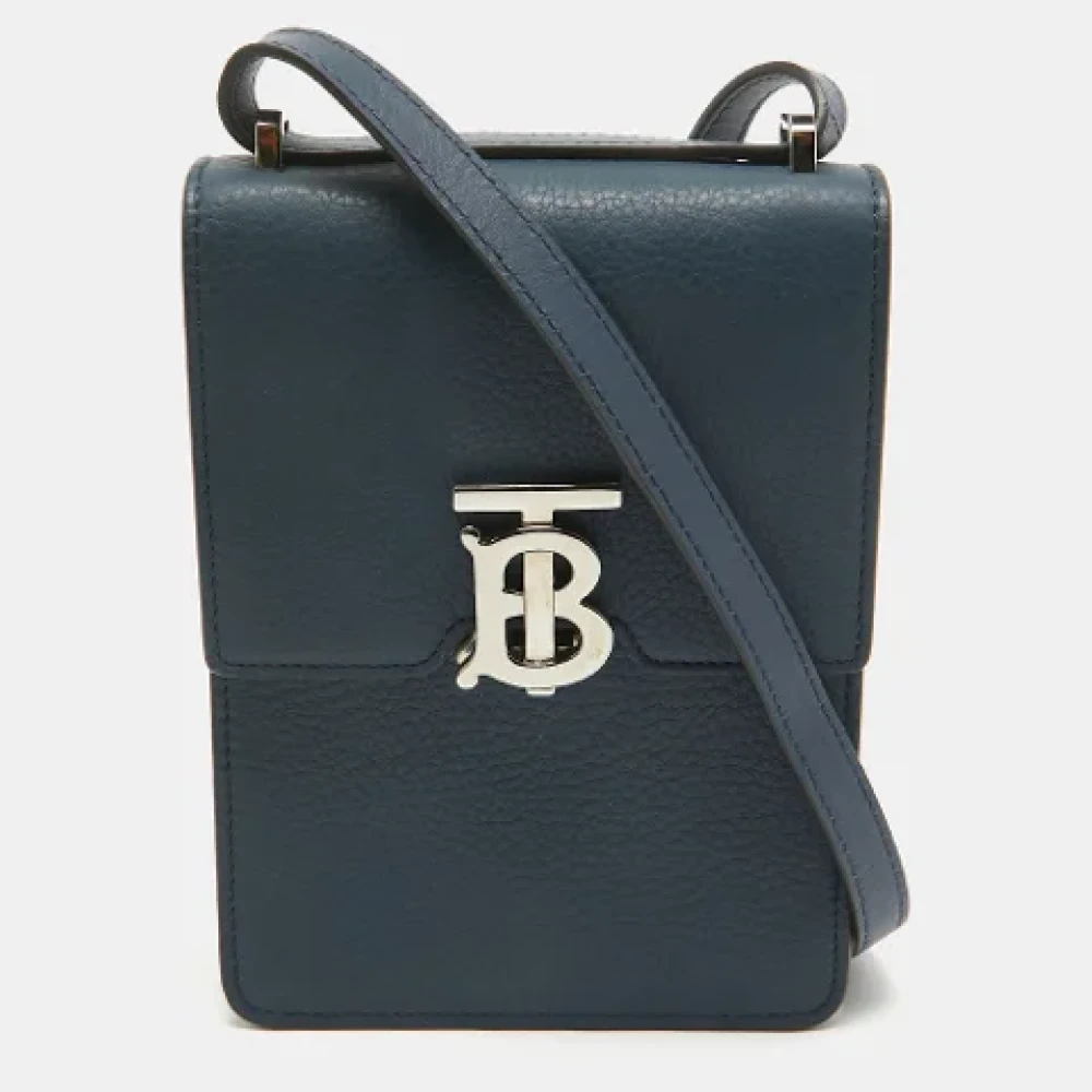 Burberry Vintage Pre-owned Leather shoulder-bags Blue Dames