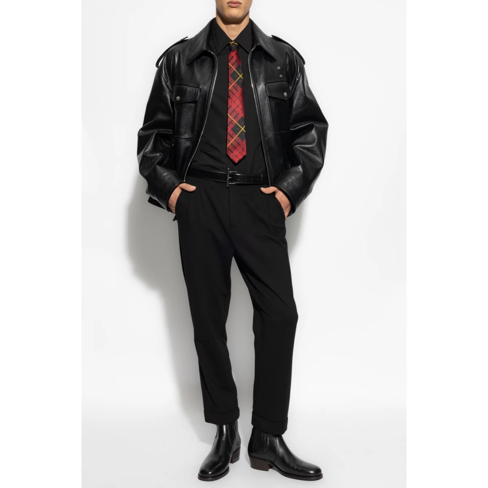 alexander mcqueen Shirt met ruwe afwerking Black Heren