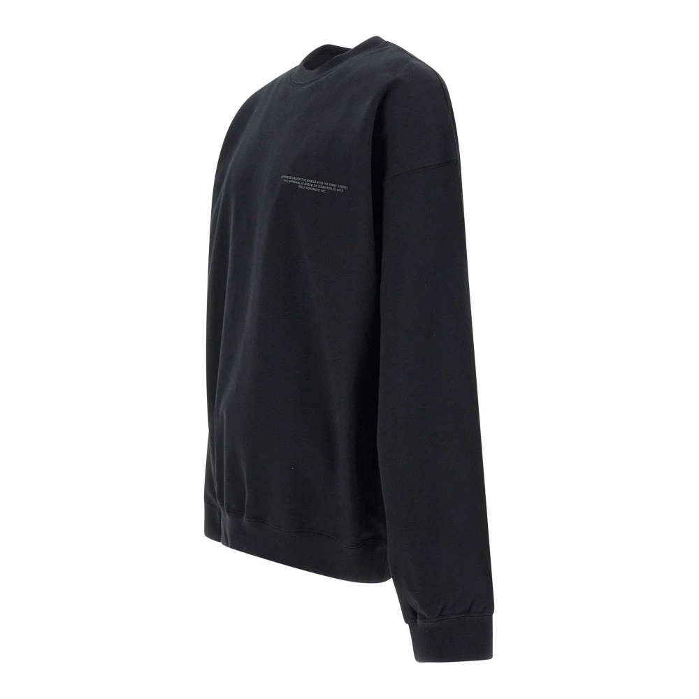 Y-3 Zwarte Katoenen Sweatshirt met Logo Print Black Heren
