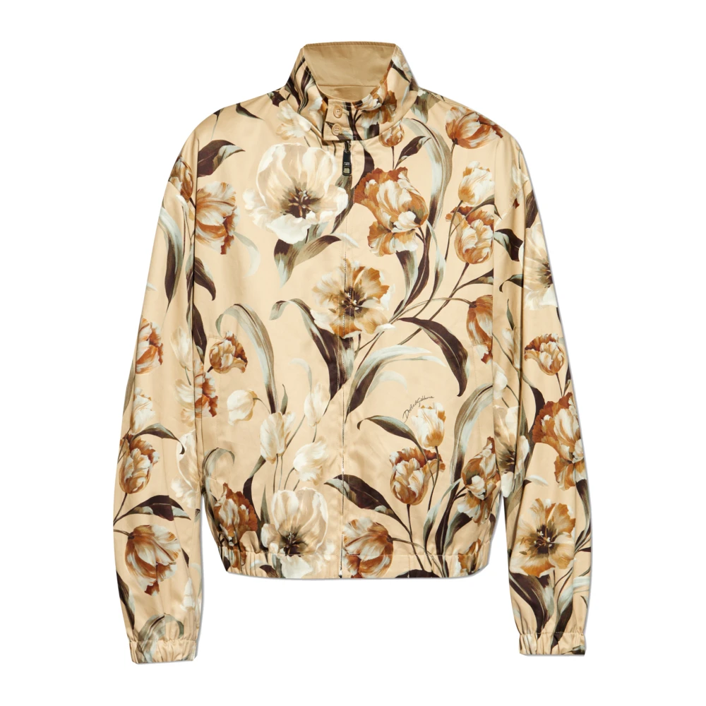 Dolce & Gabbana Omkeerbare jas met bloemenmotief Multicolor Heren