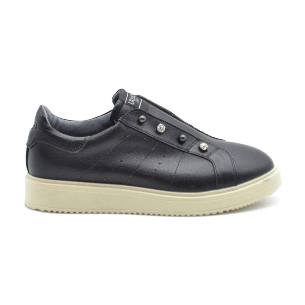 Liu Jo Diagonal Gestreepte Sneakers Dames Schoenen Zwart