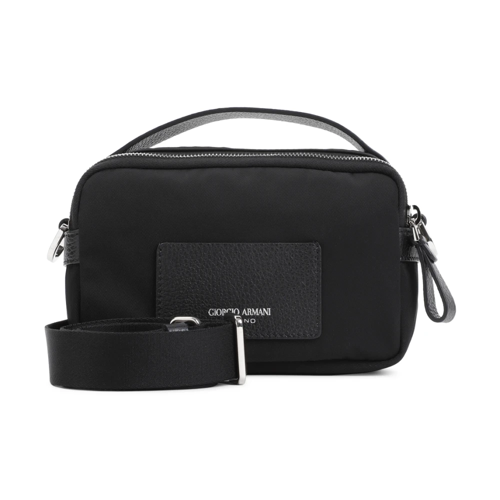 Giorgio Armani Zwarte Handtas Mannen Aw24 Black Heren