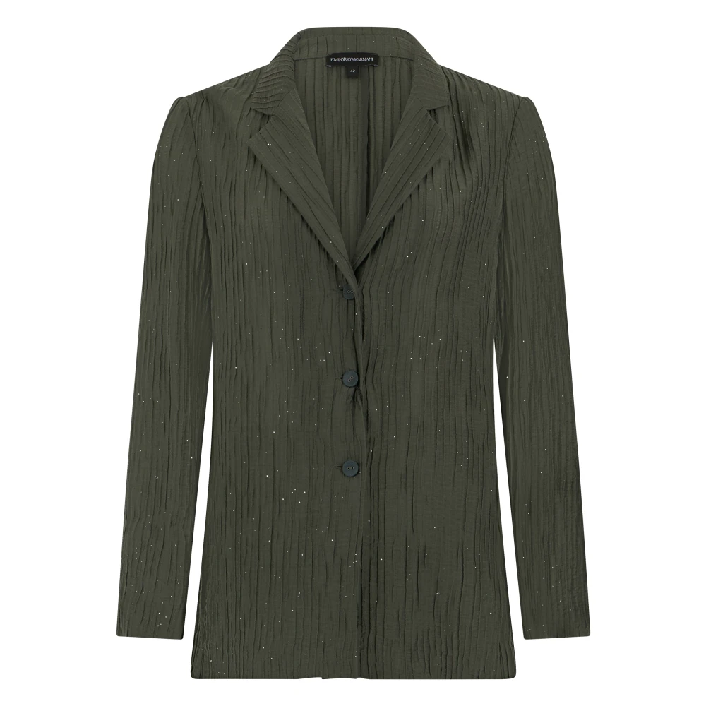 Emporio Armani Vrouw Groente Pleated Blazer