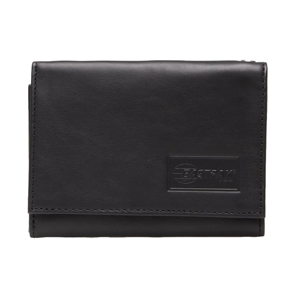 Eastpak Zwarte Leren Portemonnee Rfid Clip Black Heren