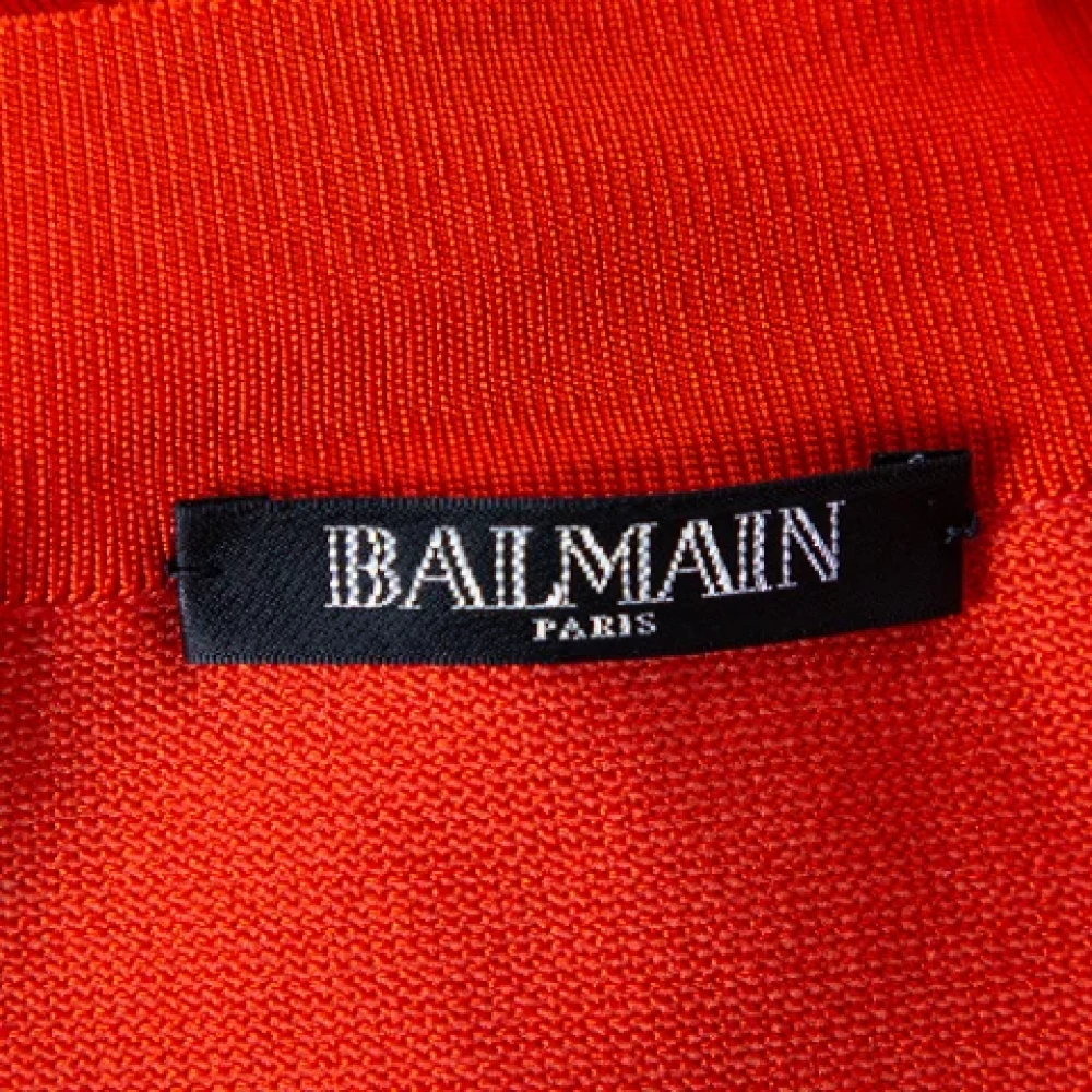 Balmain Pre-owned Knit bottoms Orange Dames