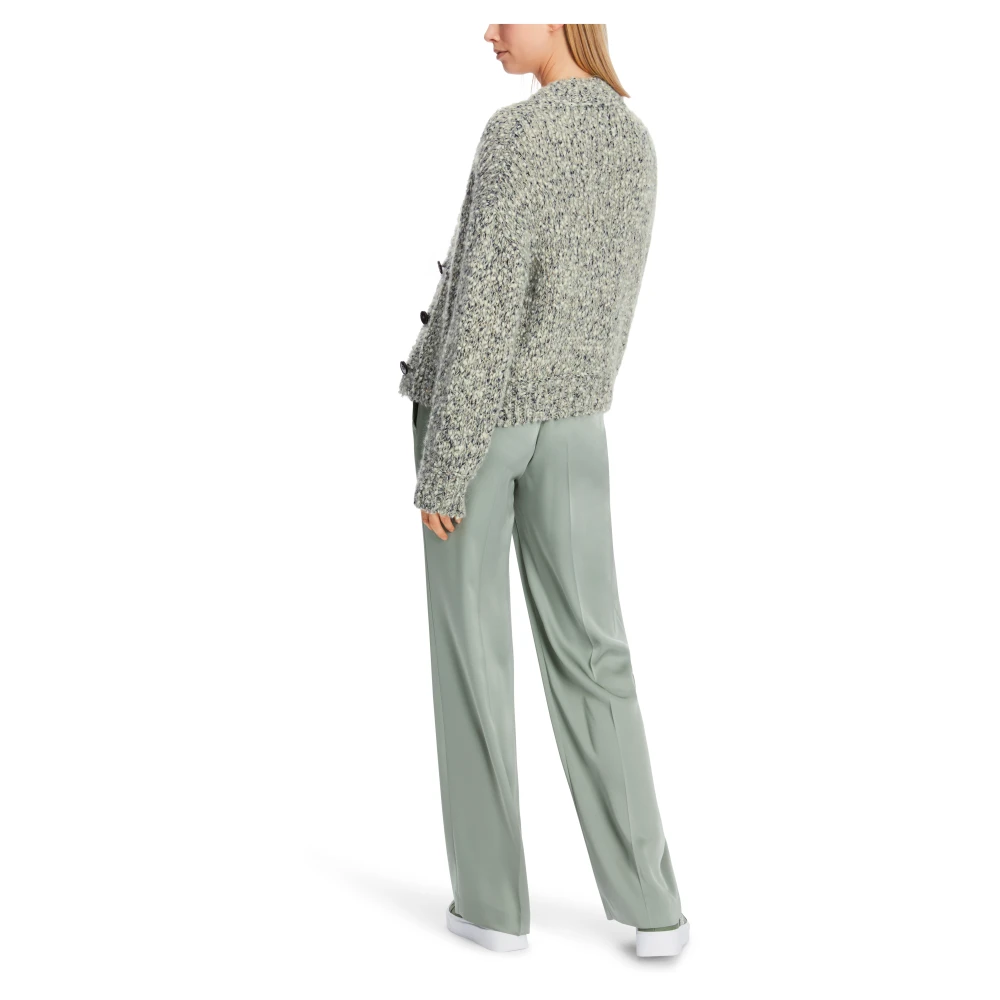 Marc Cain Oversized Cardigan met Lurex Details Gray Dames