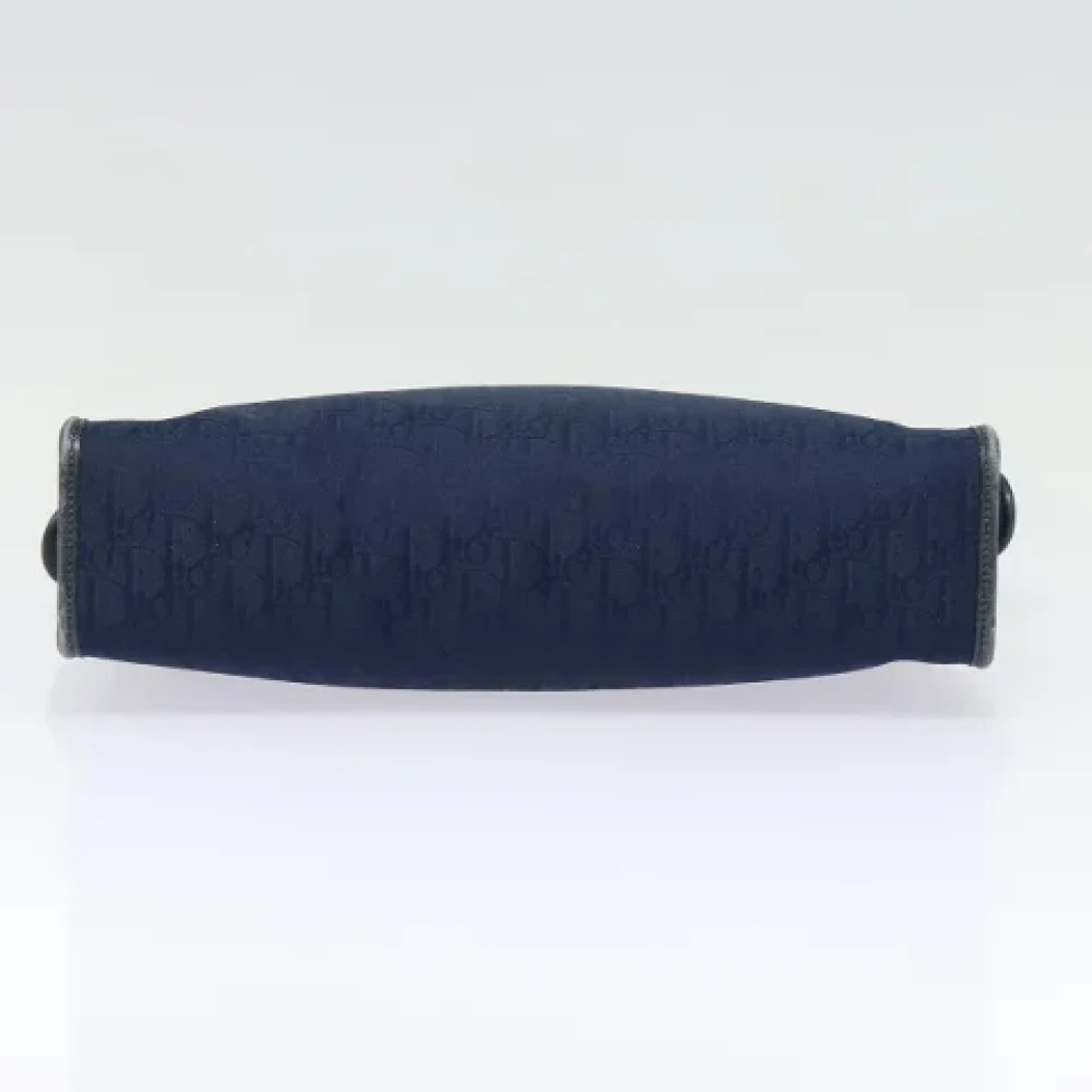 Dior Vintage Pre-owned Canvas clutches Blue Dames