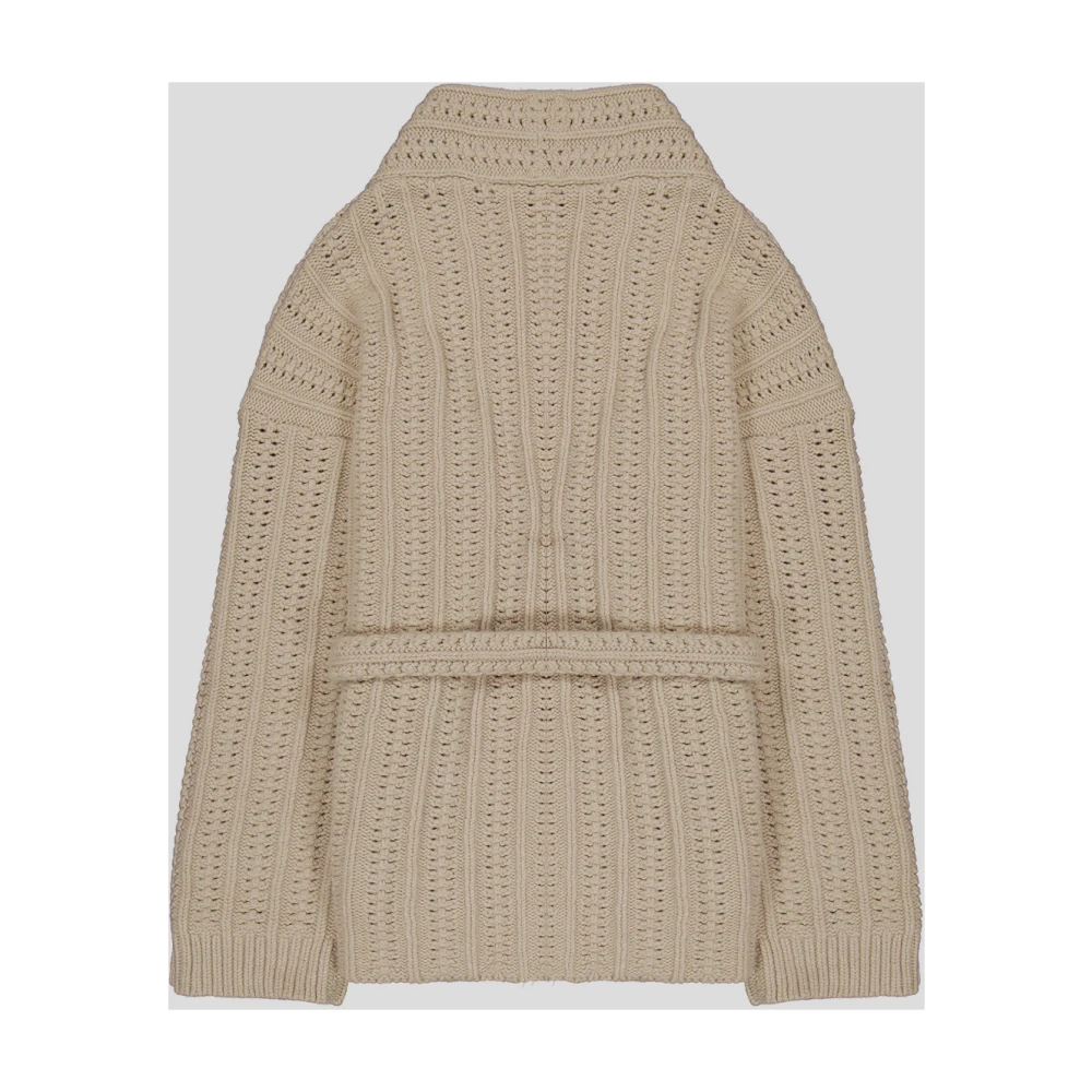 Laneus Wollen Gebreide Vest Beige Heren