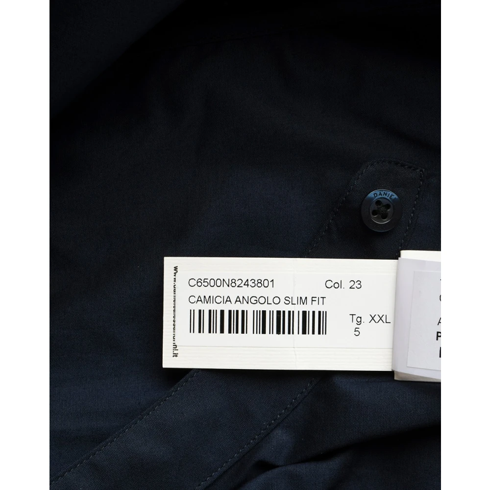 Daniele Alessandrini Slim Fit Angle Shirt Blue Heren