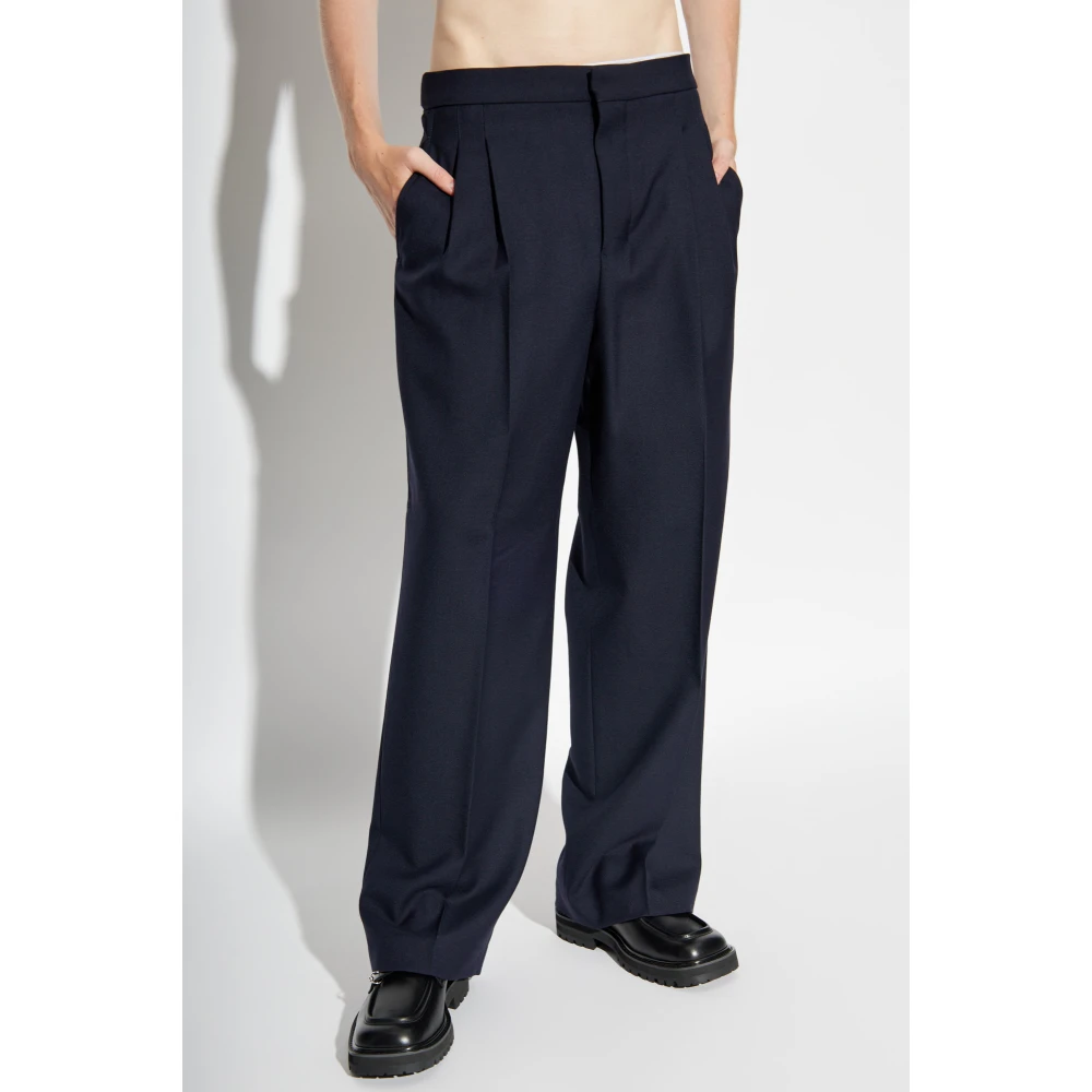 Ami Paris Geplooide broek Blue Heren