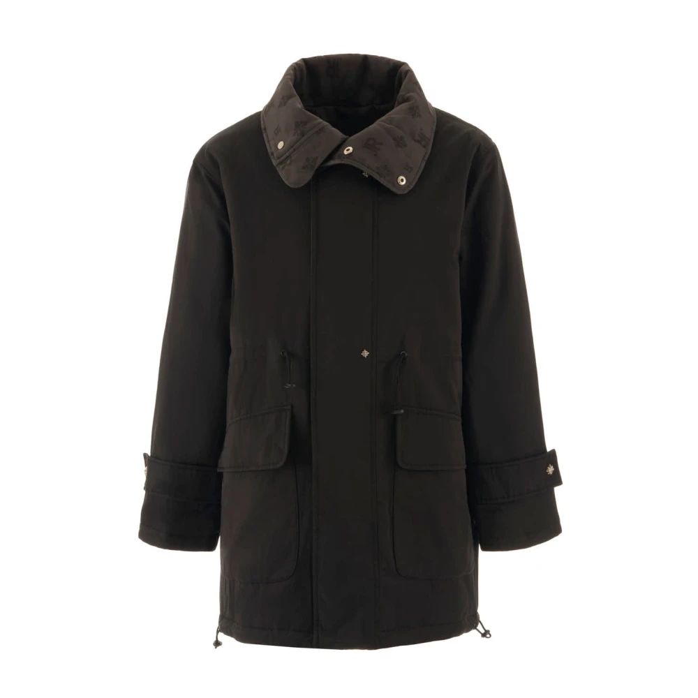 John Richmond Lange donsjas met trekkoord Black Heren