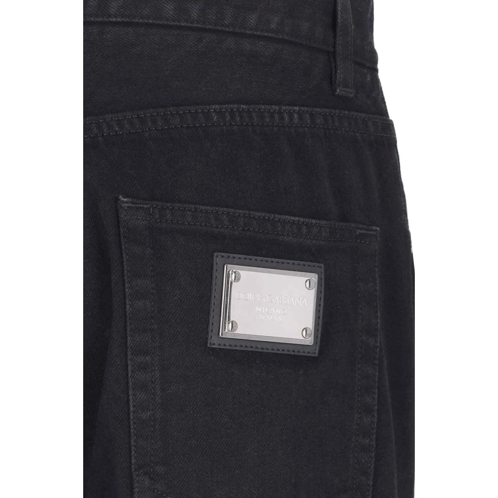 Dolce & Gabbana Klassieke Denim Jeans met Logo Black Heren