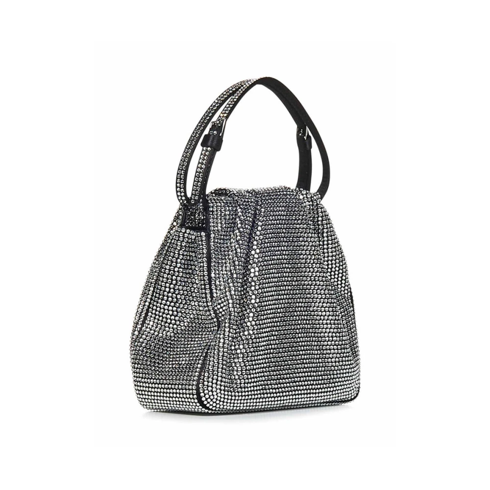 Amina Muaddi Zwarte Tote Bag Black Dames