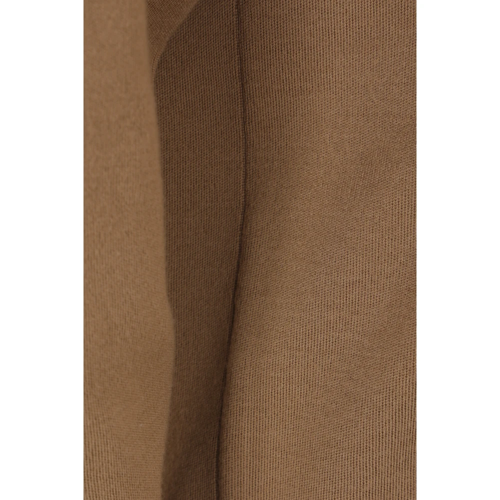 Max Mara Bruine Hoodie Jacquard Patroon Brown Dames