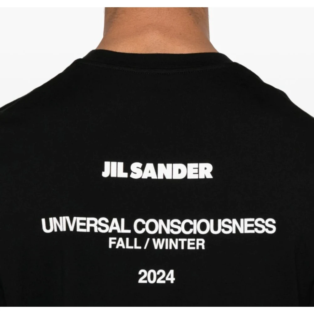Jil Sander Zwarte Bewustzijn Tee Black Heren