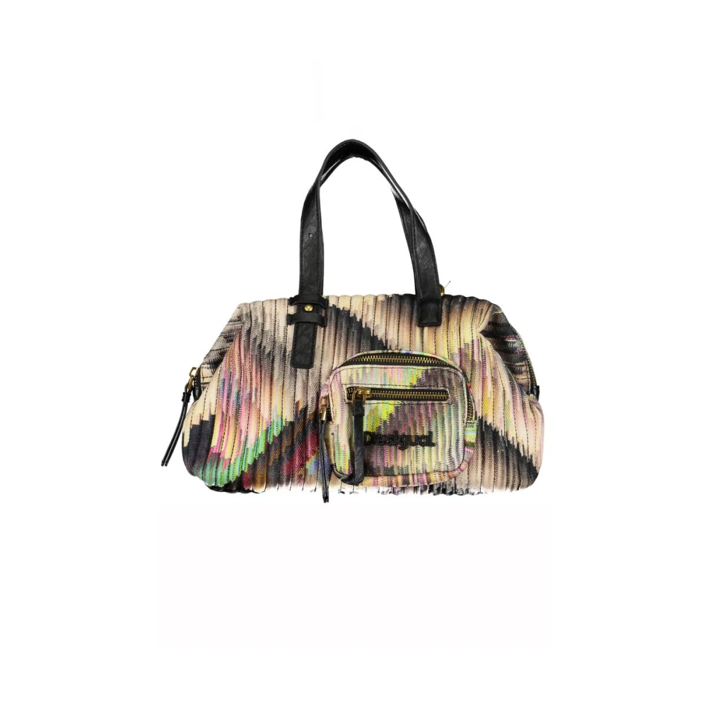 Desigual Svart Polyester Handväska med Justerbar Axelrem Multicolor, Dam