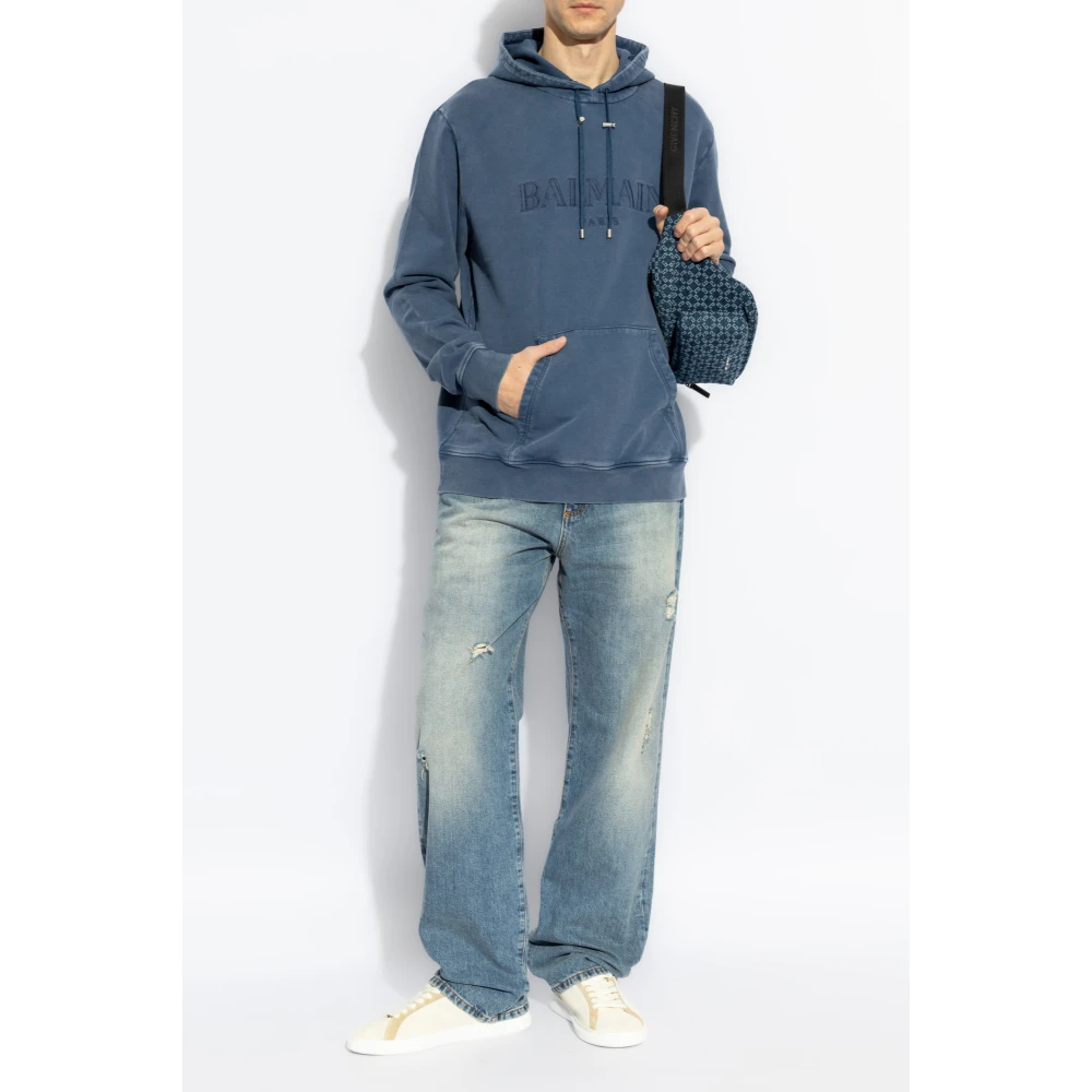 Balmain Jeans met vintage-effect Blue Heren