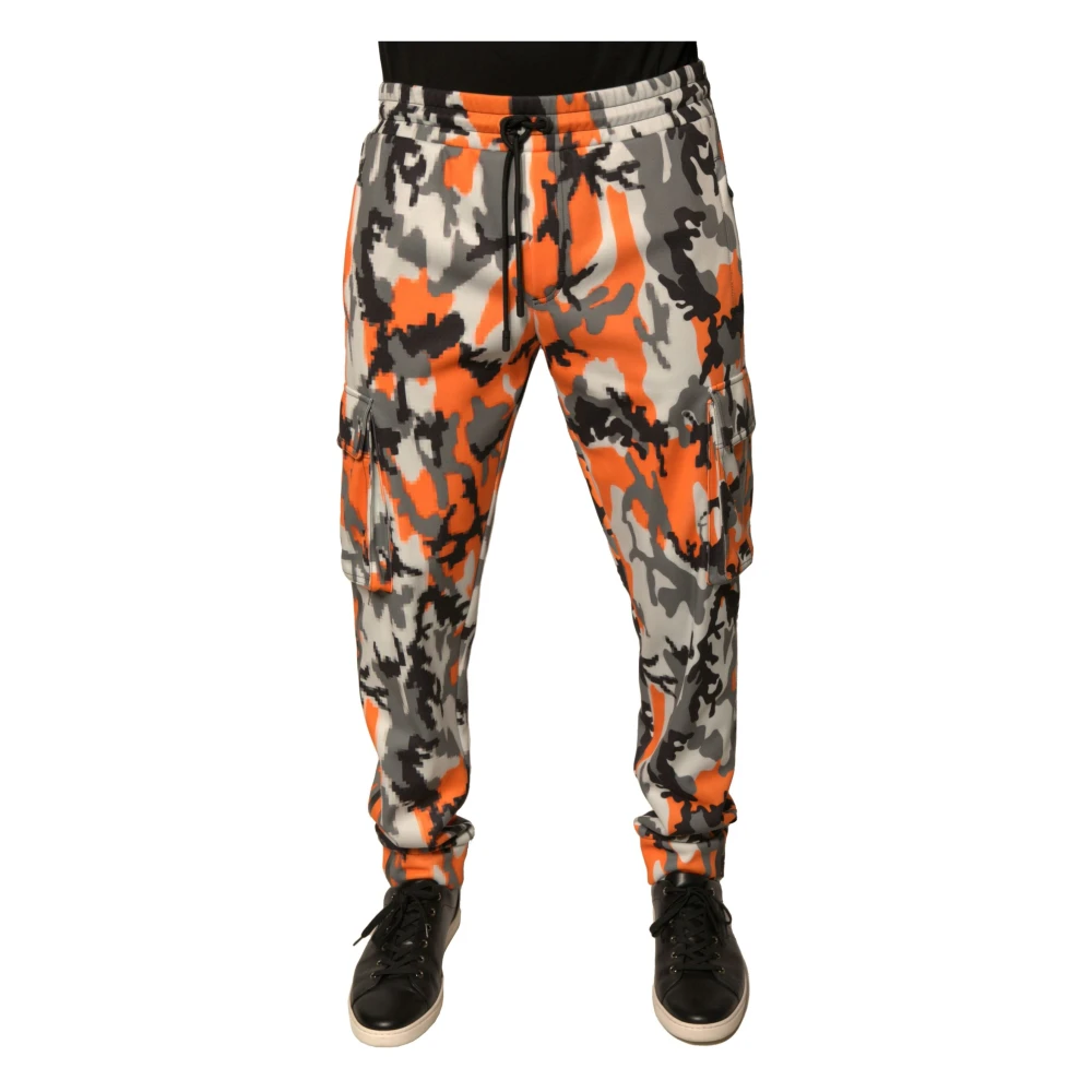 Dolce & Gabbana Camouflage Cargo Jogger Byxor Multicolor, Herr