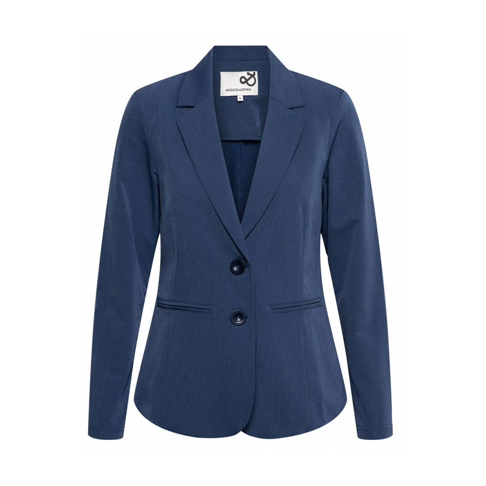 &Co Woman Blazer met ruitpatroon Blue Dames