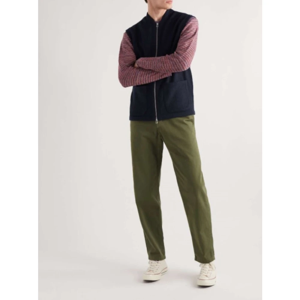 Nn07 Mouwloos wollen vest Blue Heren