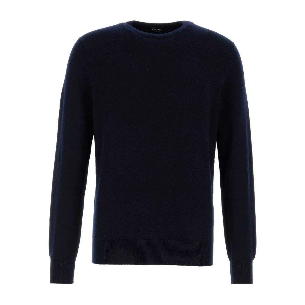 Z Zegna Luxe Cashmere Sweater in Donkerblauw Blue Heren