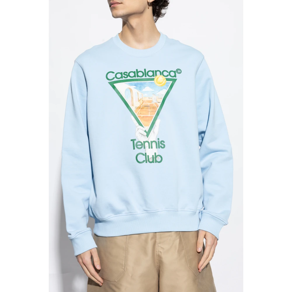 Casablanca Gedrukte sweatshirt Blue Heren