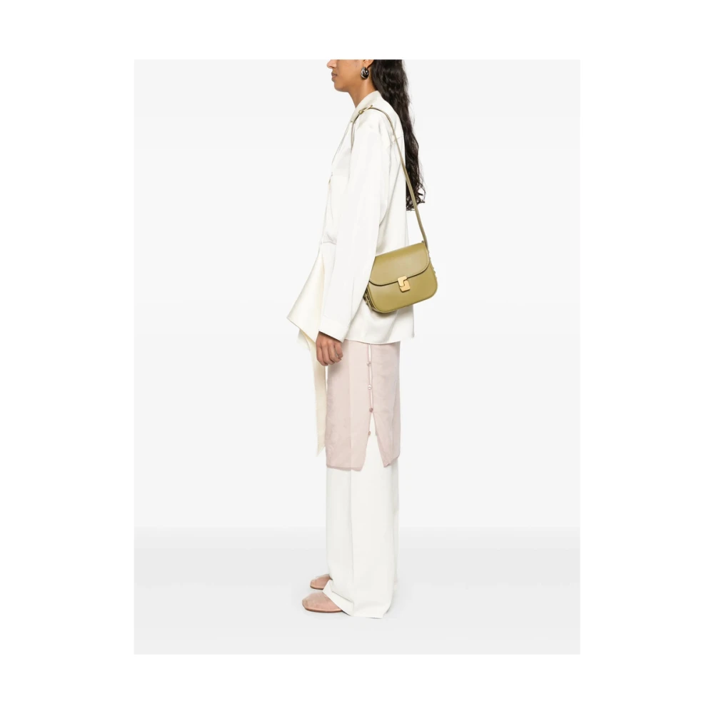 Soeur Olijfgroene Schoudertas met Partition Green Dames