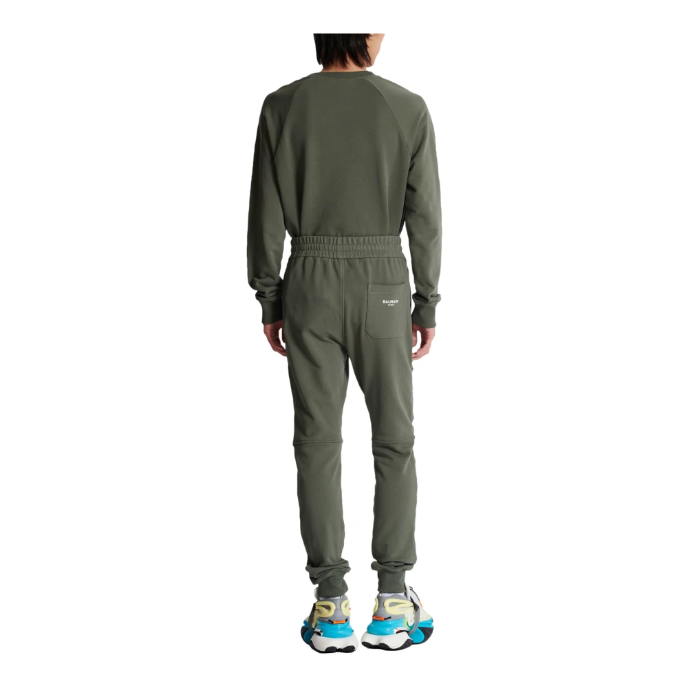 Balmain Flocked Pari jogger Green Heren