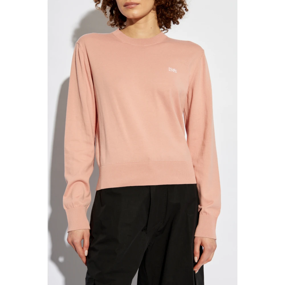 Dsquared2 Trui met ronde halslijn Pink Dames